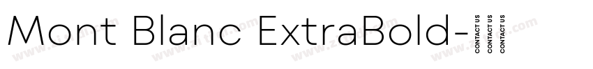 Mont Blanc ExtraBold字体转换